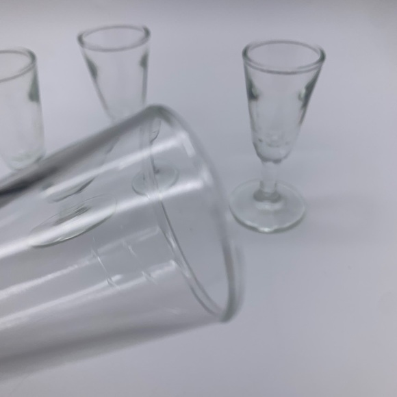 Set Of 4 Antique MCM Vintage After Dinner Stemmed Cordial Aperitif Glasses 1 Oz - Picture 7 of 12